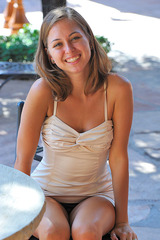 Riley plays in the fountain and naked in public 02